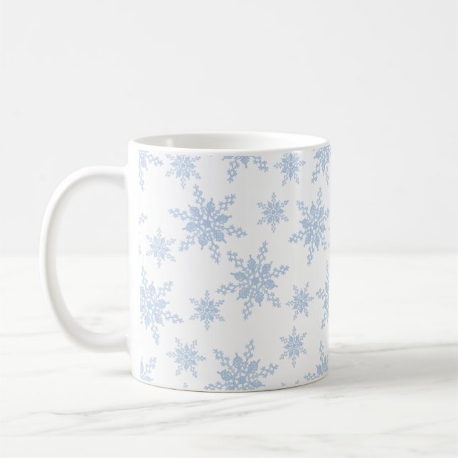 Blue Snowflakes Coffee Mug (Gauche)