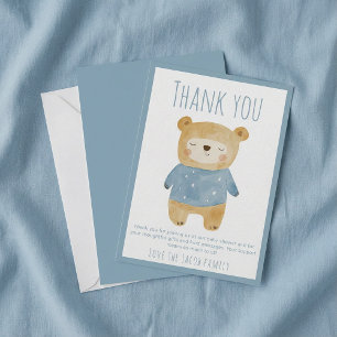 Blue somnolent Ours Baby shower mignon merci