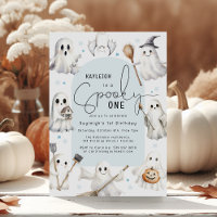 Blue Spooky One | Invitation pour la première fête