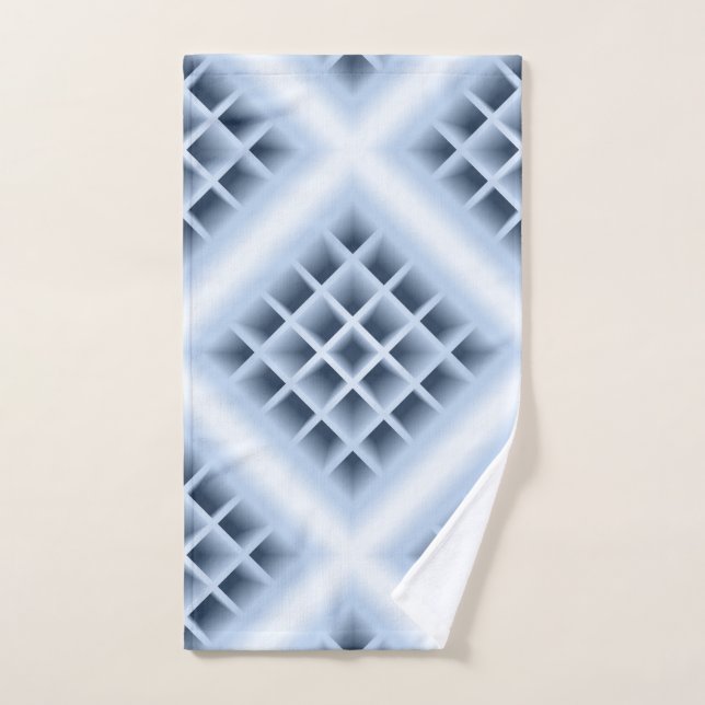 Blue square holes pattern (Serviette à main)