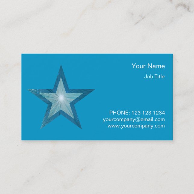 Blue Star carte de visite côté étoile bleu (Devant)