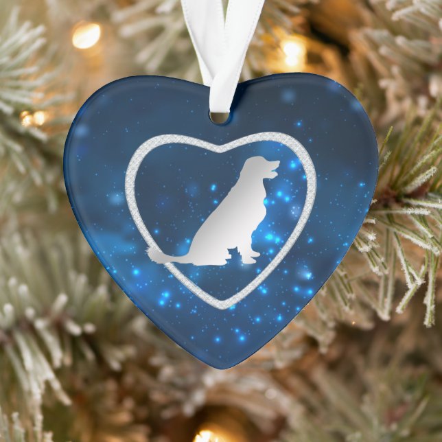 Blue Star Lights Golden Retriever Orament (Arbre)