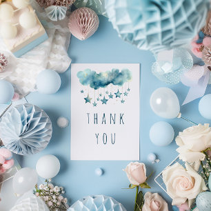 Blue stars merci carte à plat