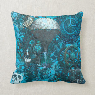 Blue Steampunk Coussin Cushion