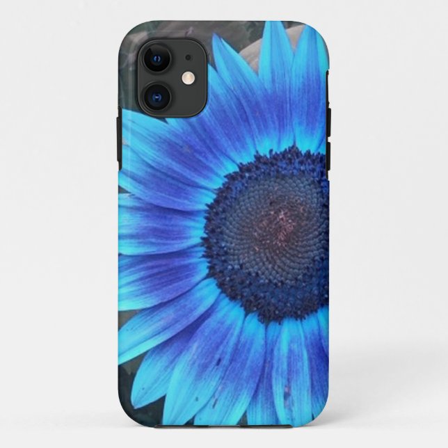 Blue Sunflower iPhone 5 coque (Dos)