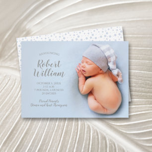 Blue Sweet Baby Photo Annonces de naissance
