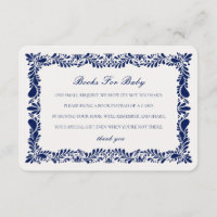 Blue Talavera Carrelage Livres Baby Invitation Ins
