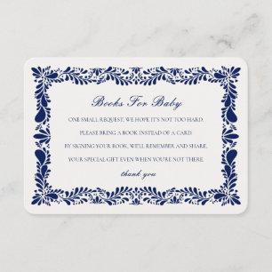 Blue Talavera Carrelage Livres Baby Invitation Ins