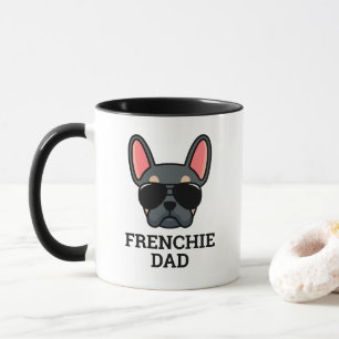 Blue Tan French Buldog Frenchie Chien Papa Mug