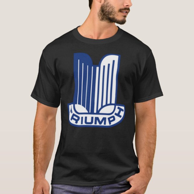 Blue Triumph Logo Classic T-Shirt (Devant)