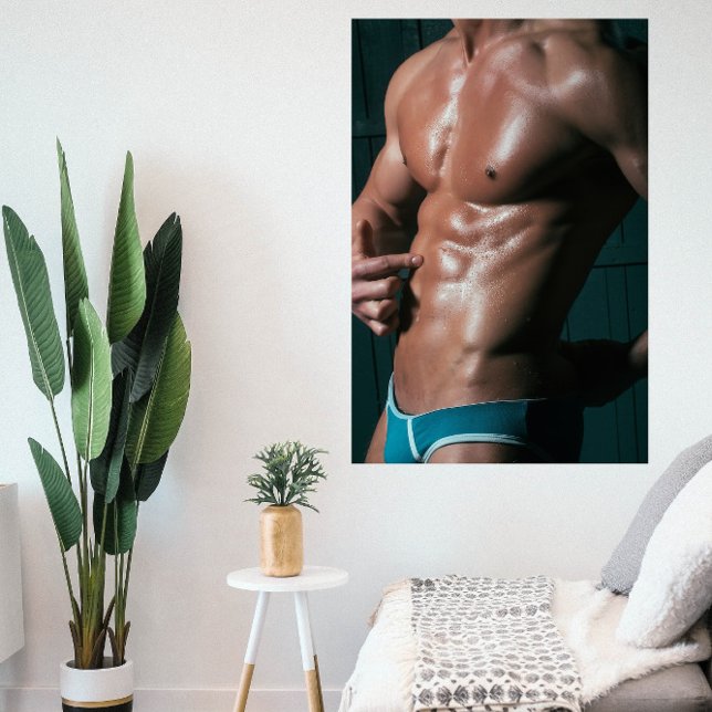 Blue Underwear Boy Hot Guy Poster (Créateur téléchargé)