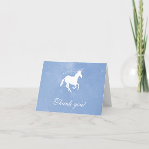 Blue Unicorn Mariage Merci Cartes