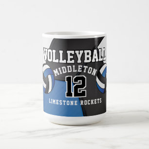 Blue Volleyball Sport Café Mug
