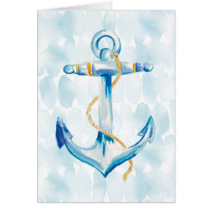 Blue Watercolor Anchor