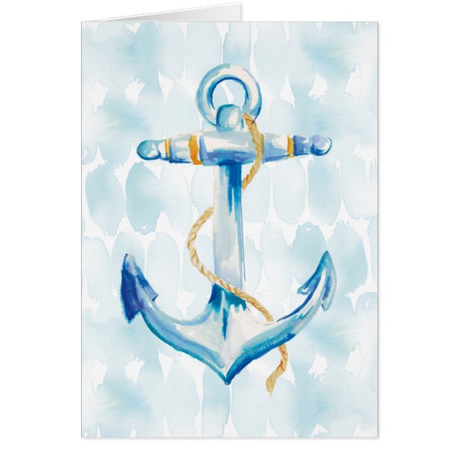 Blue Watercolor Anchor (Devant)