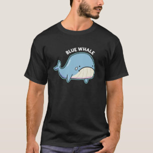 Blue Whale Sad Whale Pun T-shirt noir