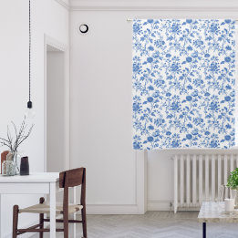 Blue White Vintage Toile Floral