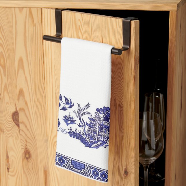 Blue Willow Chine Design Serviette de cuisine (Pliage en tiers)