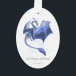 Blue Winter Dragon Imaginaire Nature Art<br><div class="desc">Vous cherchez plus de cadeaux, de papeterie, de vêtements et de produits ménagers? Visitez le magasin Critterwings pour plus de Dragon d'hiver et d'autres imaginaires ! Un dragon bleu volant célèbre la saison d'hiver, étalant ses ailes sur fond de flocons de neige brillants. Associant l'art de l'imaginaire et de la...</div>