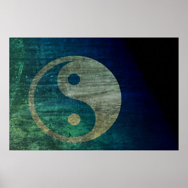 Blue Yin Yang Poster (Devant)