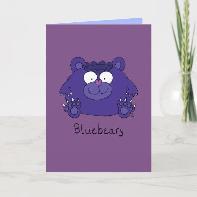 Bluebeary - carte de voeux drôle d'ours de (Devant)