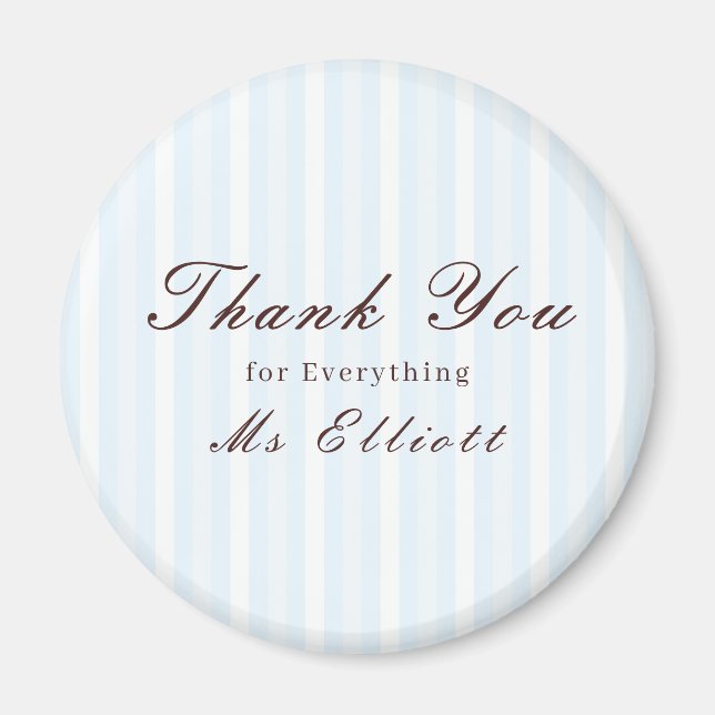 Bluebell - Personalised Thank You Teacher Magnet (Devant)