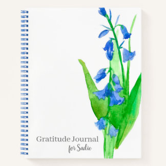 Bluebells Fleurs Gratitude Journal personnalisé