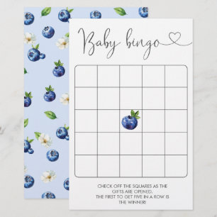 Blueberry Baby shower Jeu de Bingo