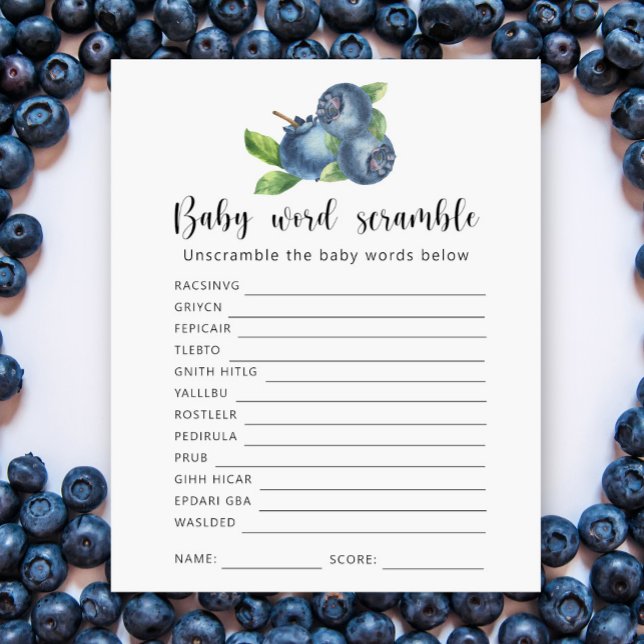 Blueberry - Baby Word Scramble Jeu (Créateur téléchargé)