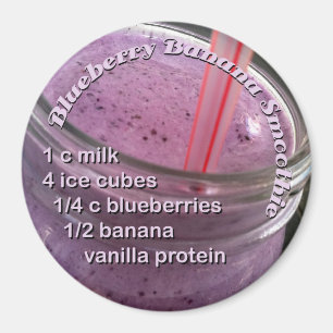 Blueberry Banana Smoothie Recette Magnet
