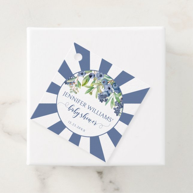 Blueberry bébé garçon douche merci les étiquettes  (En situation)