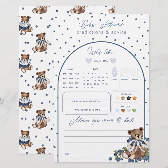 Blueberry Dusty Blue Beat Baby Boy Prediction Jeu (Devant / Derrière)