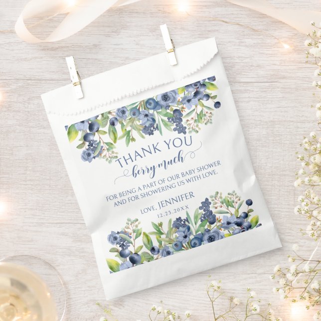 Blueberry floral bébé garçon douche bonbons sacs d (Coupé)