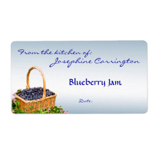 Blueberry Jam Canning Étiquettes