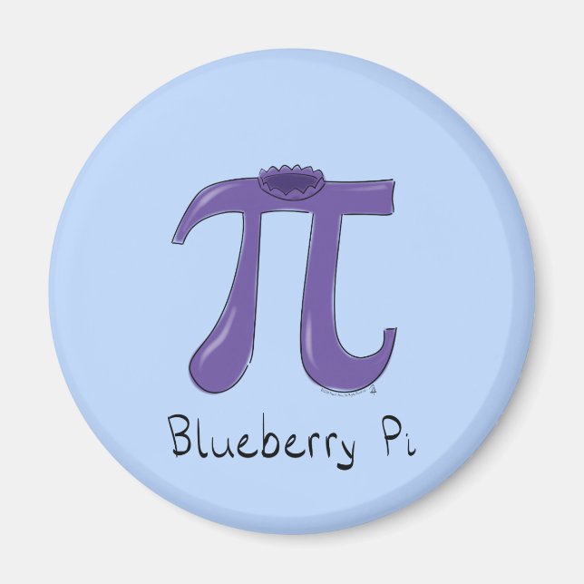 Blueberry Pi Cute Math Pi Day Magnet (Devant)