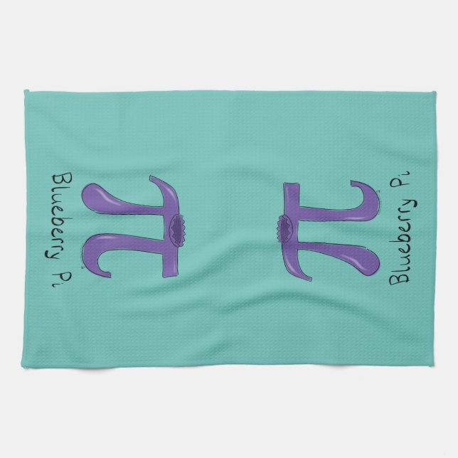 Blueberry Pi Cute Math Pie Cuisine Serviette de cu (Horizontal)