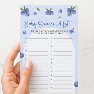 Blueberry Sweet Aquarelle Baby shower ABC Jeu