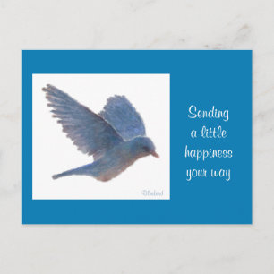 Bluebird Digital Realism Peinture Carte de bonheur