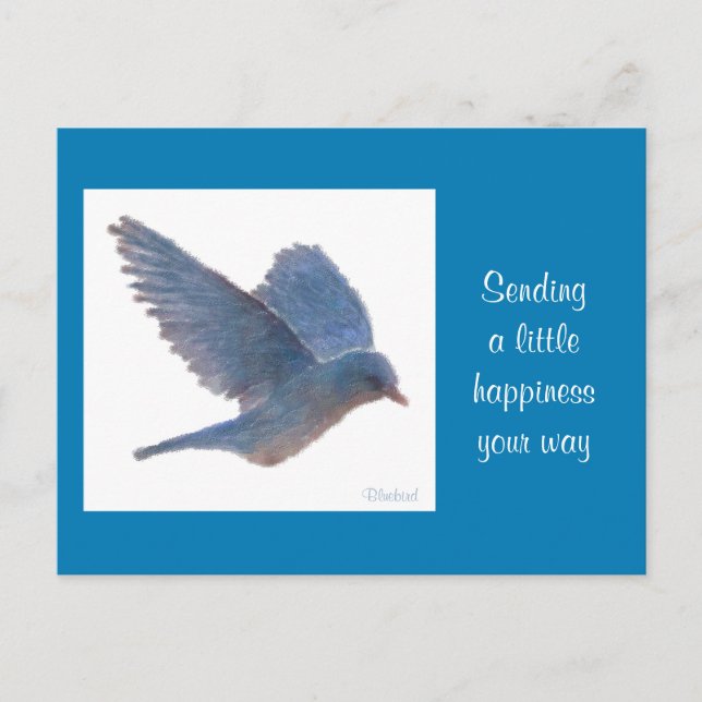 Bluebird Digital Realism Peinture Carte de bonheur (Devant)