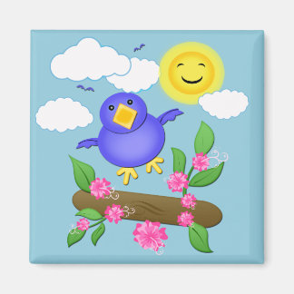 Bluebird Happy Spring Magnet