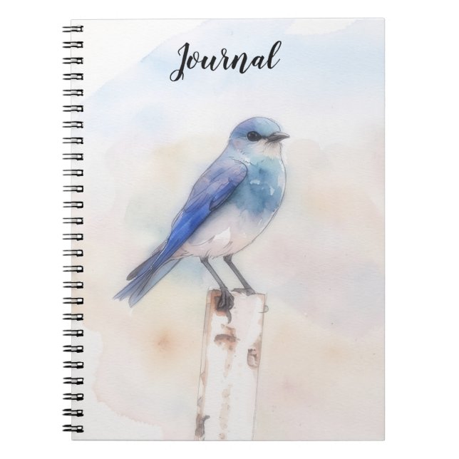 Bluebird Nature Art Personalize Journal (Devant)