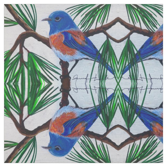 Bluebird occidental en tissu de pin (Échantillon)