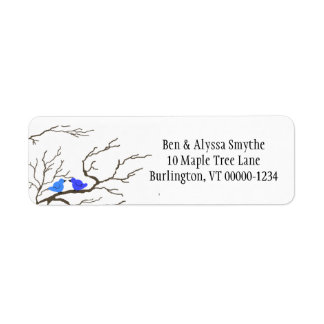 Bluebirds et Branches Étiquettes de adresse person