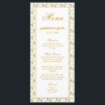 Bluebirds Wedding Menu<br><div class="desc">A wedding menu with beautiful bluebirds images. The background,  images and text can be personalized.  Original artwork by W.B.</div>
