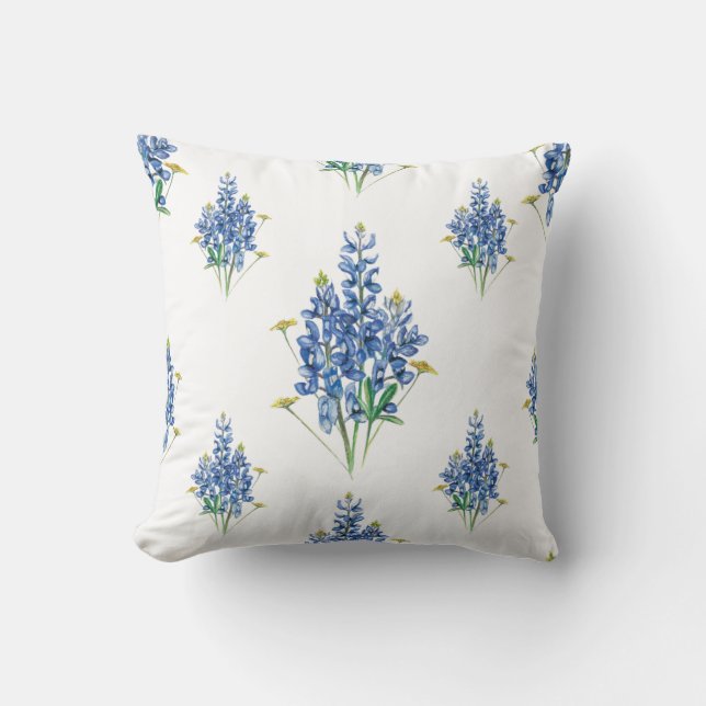Bluebonnet et oreiller Motif Fleur sauvage (Recto)