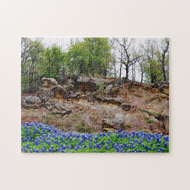 Bluebonnet Fleur Bleu Fleurs Texas Puzzle (Horizontal)