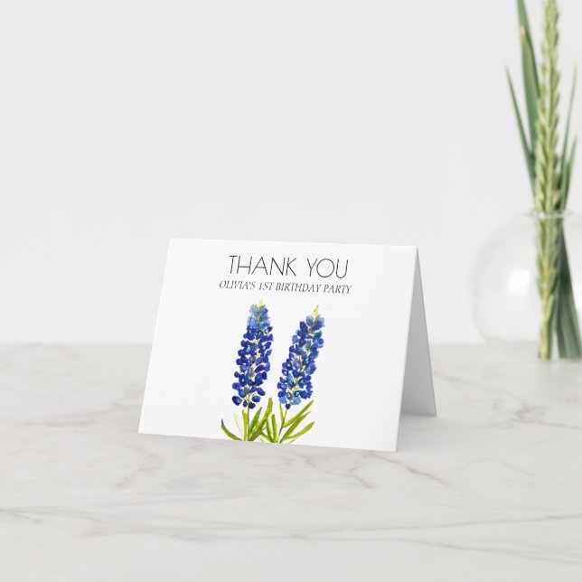 Bluebonnets 1er anniversaire Merci (Devant)