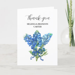 Bluebonnets Blue Floral Texas Mariage Merci
