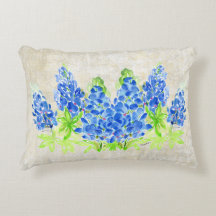 Bluebonnets Coussin Fleur sauvage