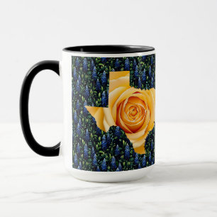 Bluebonnets du Texas et Mug de rose jaune